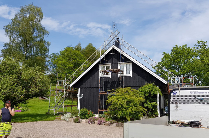 takarbete aspered lovas byggstallning