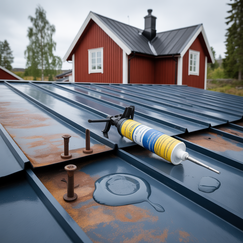 skruvlackage pa plattak felsokning och tatning