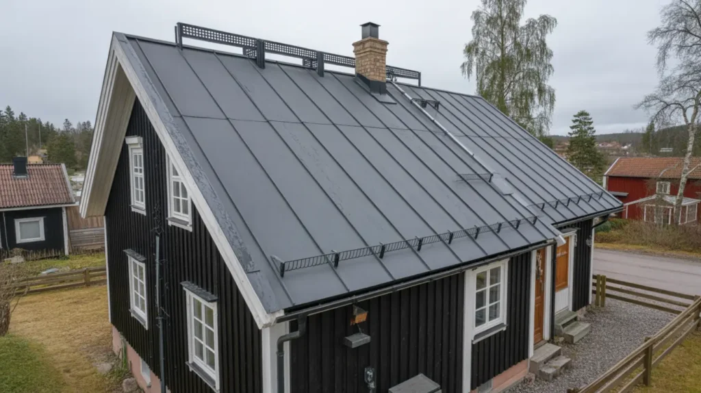 montering av taks kerhet med sn rasskydd och g ngbrygga i norrby bor s