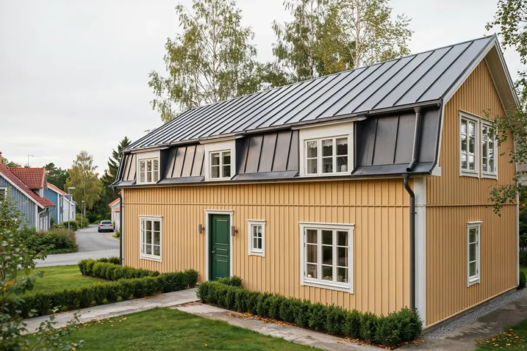 takrenovering med nya h ngr nnor p villa i norrby