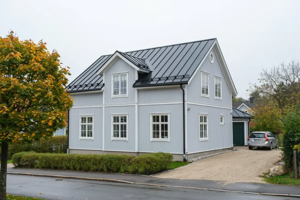 f rdigst llt taklyft med ny takkupa p villa i norrby